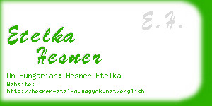 etelka hesner business card